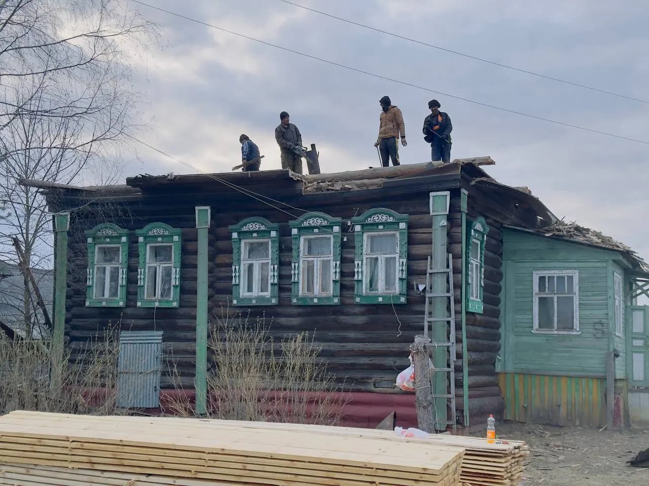 Реставрация дома — пример работы бригады Опыт Строй