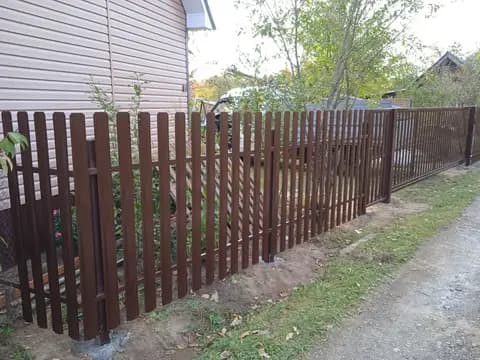 Забор и ворота — работа бригады Опыт Строй
